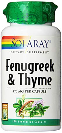 Solaray Fenugreek and Thyme Capsules, 475 mg, 100 Count