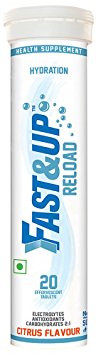 Fast&Up Reload - Citrus (Tube of 20 tablets) Electrolyte Instant Hydration Sports Drink