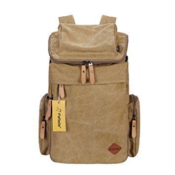 Fafada Multi-Function Vintage Canvas Rucksack School Bag Backpack Hiking Travel Military Backpack Messenger Tote Bag