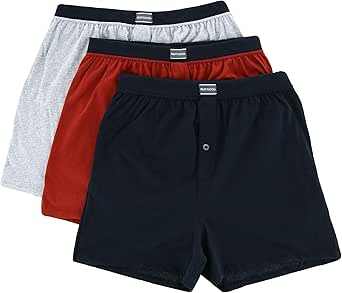 Fruit Of The Loom Mens Assorted Knit Boxers 3 Pack, L, Assorted