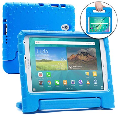 Cooper Dynamo [Rugged Kids Case] Protective Case for Samsung Tab S 8.4 | Child Proof Cover w/Stand, Handle, Screen Protector | SM-T700 T705 (Blue)