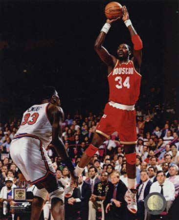 Hakeem Olajuwon Game 4 of the 1994 NBA Finals Action Art Print, 8 x 10 inches