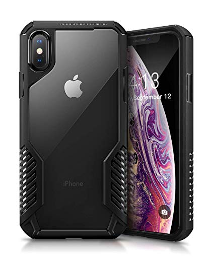 MOBOSI Vanguard Armor Designed for iPhone X Case/iPhone Xs Case, Full Body Rugged Cell Phone Cases, Heavy Duty Military Grade Shockproof Drop Protection Cover for 10x/10xs 5.8 Inch 2017/2018 (Black)