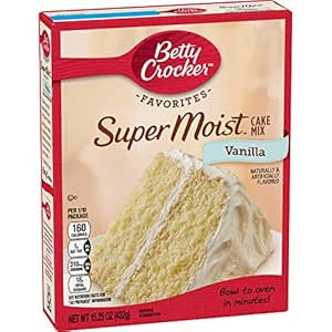 Betty Crocker Super Moist Vanilla Flavored Cake Mix, 15.25 oz