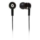 V7 High Definition Noise Isolating 35mm Stereo Comfort-Fit Earbuds for music and video audio streaming on smartphones portable MP3 DVD Game systems HA100-2NP - Black