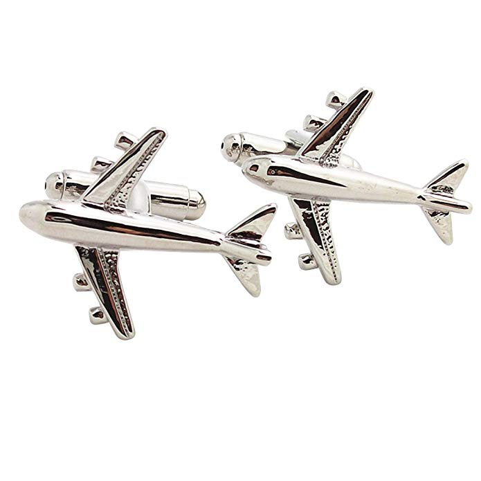 Covink® Jet Aircraft Cuff-links Commercial Jetliner Cuff Airline Airplane Cuff Link for Plane Fans