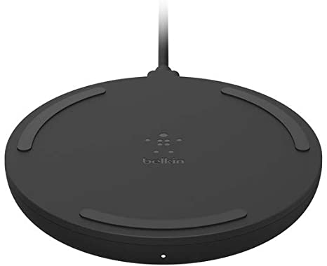 Belkin Boost Charge Wireless Charging Pad 15W (Qi-Certified Wireless Charger for iPhone, AirPods, Samsung, Google and more, AC Adapter Not Included) - Black