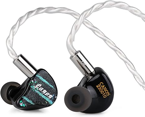 LINSOUL Yanyin CANON II 4BA 1DD Hybrid High-End HIFI In-Ear Earbuds, Medical Grade Resin Shell, Ergonomic Design, 3 Tuning Switches, High Quality OCC Silver Plated Cable, Recyclable Design, Chinese Earphones (2.5mm Plug)