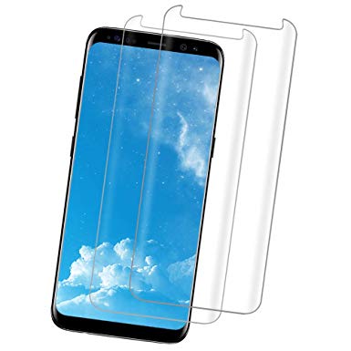 Galaxy S8 Clear Screen Protector,[Case Friendly][Anti-Fingerprint] Tempered Glass Screen Protector Compatible with Samsung Galaxy S8 [2PACK]