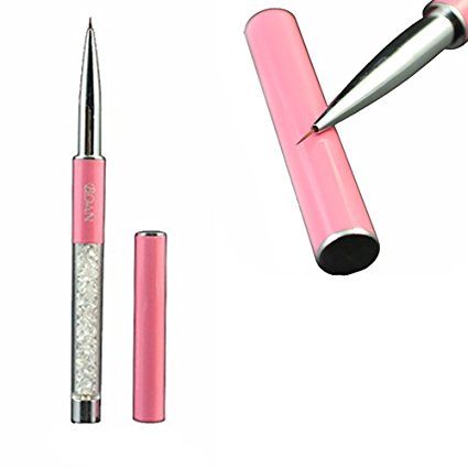 Born Pretty Professional Portable Nail Art Liner Brush Transparent Crystal Handled Nail Art Drawing Liner Pen Brush Tools