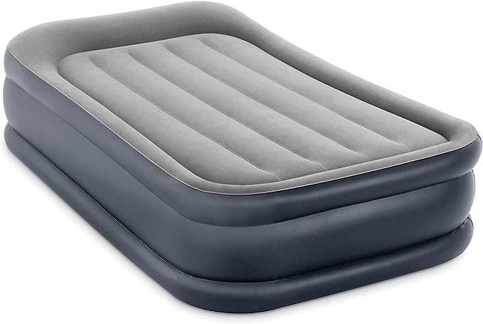 Intex Twin Deluxe 64132 Matelas Gonflable en Fibre de Carbone Taille gonflée 99 x 191 x 42 cm