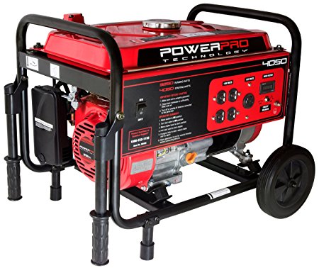 PowerPro 56405 4050-Watt 212cc 7-HP Gas-Powered Portable Generator with Wheel Kit