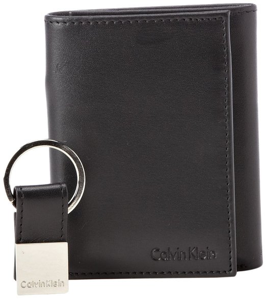 Calvin Klein Men's Leather Tri-Fold Wallet