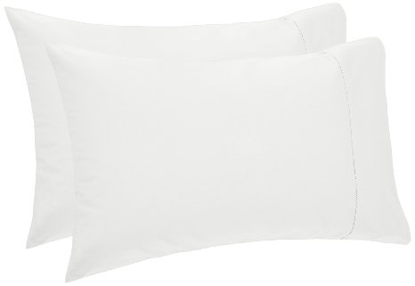 Pinzon 400-Thread-Count Hemstitch Egyptian Cotton Pillowcases - King, Eggshell (Set of 2)