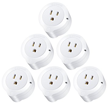 Etekcity 6 Pack Voltson WiFi Smart Plug Mini Outlet with Energy Monitoring, Works with Amazon Alexa Echo and Google Home, No Hub Required, White