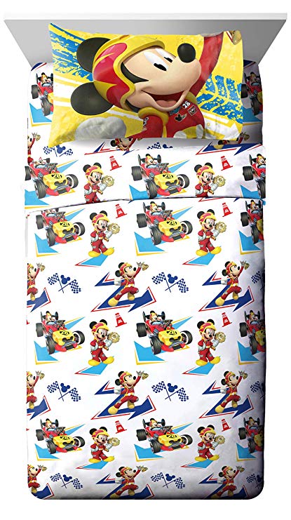 Disney Junior Mickey Mouse and The Roadster Racers 3-Piece Twin Sheet Set