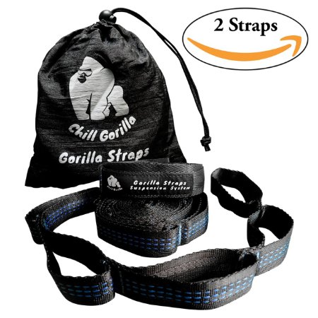 SPECIAL PROMO PRICE* Hammock Tree Straps. Ultralight, Super Strong, Set of 2, 600 Pound Capacity, No Stretch, Tree Friendly, Fast Easy Setup. 15 Loops. Simply The Best!