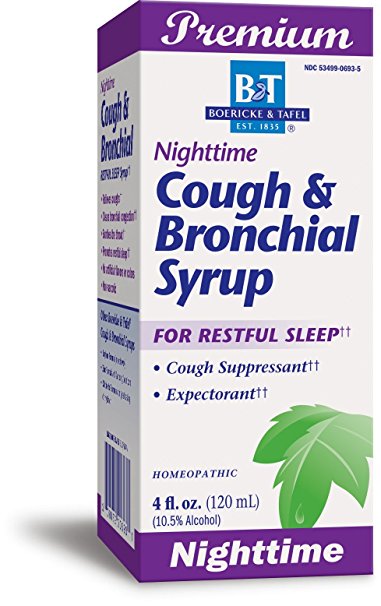 B&T Nighttime Cough & Bronchial Syrup Non-narcotic Homeopathic 4 oz. (Nature's Way Brands)