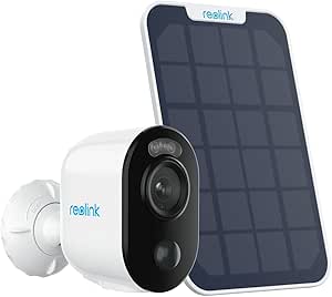 REOLINK Argus 3E Solar Wireless Security Camera - 2K 3MP Cameras for Home Security Indoor Outside, No Hub Needed, No Extra Subscription Fee, Smart Detection, Rechargeable Battery Powered