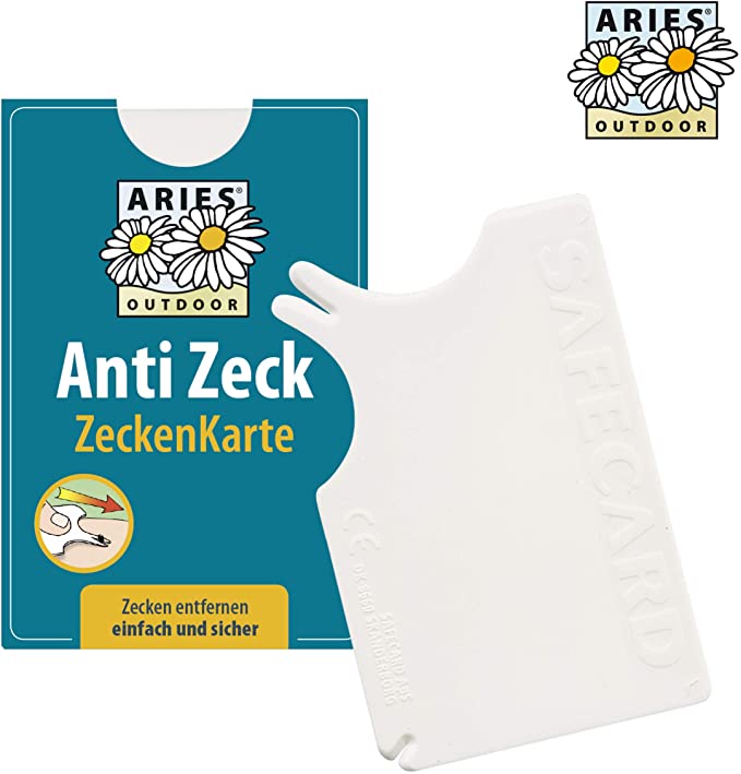 Aries ZK1 Tick Card for Humans, Dogs and Cats - Practical Pocket Size 6 x 9 cm