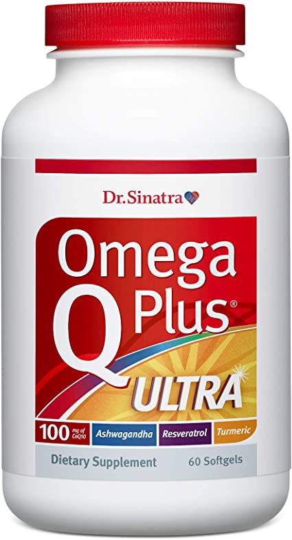 Dr. Sinatra’s Omega Q Plus Ultra | Advanced, Comprehensive Support for Heart Health & Healthy Aging with Ashwagandha for Emotional Well-Being and Stress Relief