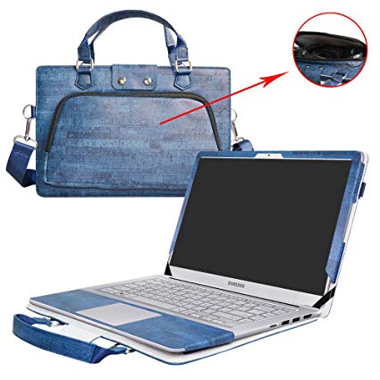 Notebook 7 Spin 15 Case,2 in 1 Accurately Designed Protective PU Leather Cover   Portable Carrying Bag for 15.6" Samsung Notebook 7 Spin 15 Laptop,Blue
