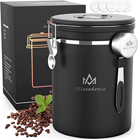 Coffee Canister Airtight Steel Storage One Way Valve Coffee Container