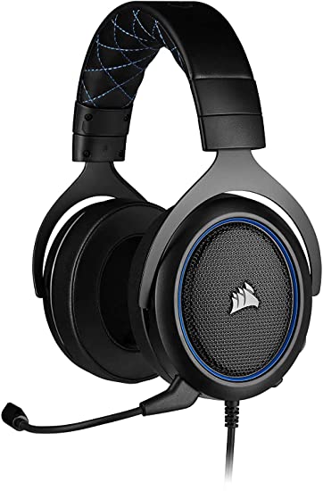 Corsair HS50 Pro - Stereo Gaming Headset - Works with PC, Mac, Xbox One, PS4, Nintendo Switch, iOS and Android - Blue