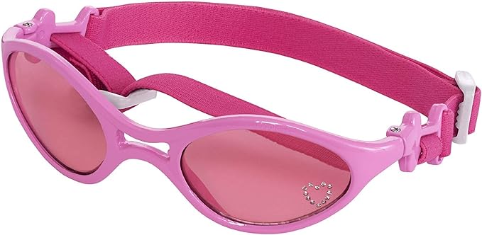 Doggles K9 Optix Shiny Pink Rubber Frame with Pink Lens Sunglasses, Large