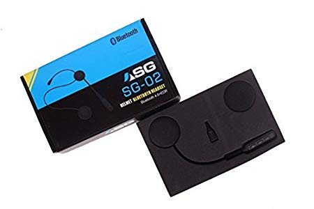 ASG Bluetooth Headset for Helmet (Bikers),Black
