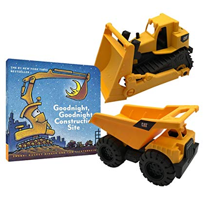 Growing Hero Goodnight Construction Site Gift Set (Bull Dozer & Dump Truck)