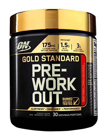 OPTIMUM NUTRITION 30 Servings Gold Standard Pre-Workout with Creatine, Beta-Alanine, and Caffeine for Energy, 300g