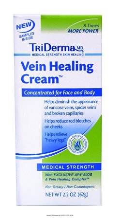 TriDerma MD Medical Strength Vein Healing Cream Concentrated for Face and Body 2.2 oz Tube - 1/Each (1/Tube)