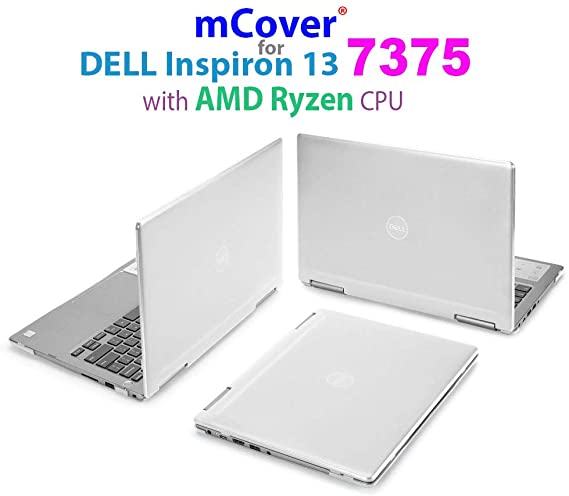 mCover Hard Shell Case for 13.3" Dell Inspiron 13 7375 (with AMD Ryzen CPU) 2-in-1 Convertible Laptop Computers (Dell I13-7375-AMD Clear)