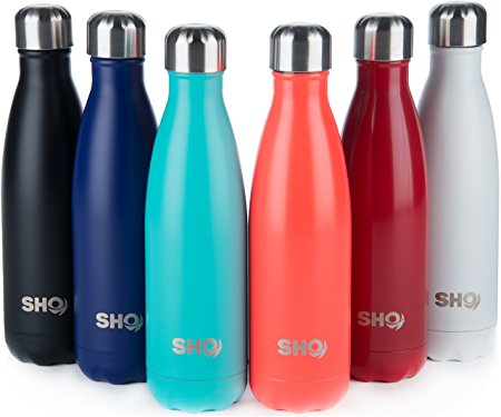 YOUR Bottle! by SHO - Ultimate Vacuum Insulated, Double Walled Stainless Steel Water Bottle & Drinks Bottle - 24 Hours Cold & 12 Hot - 500ml, 750ml & 1litre (1000ml) - Perfect Sports Water Bottle, Vacuum Flask Bottle & Everyday Water Bottles - BPA Free - Lifetime Guarantee