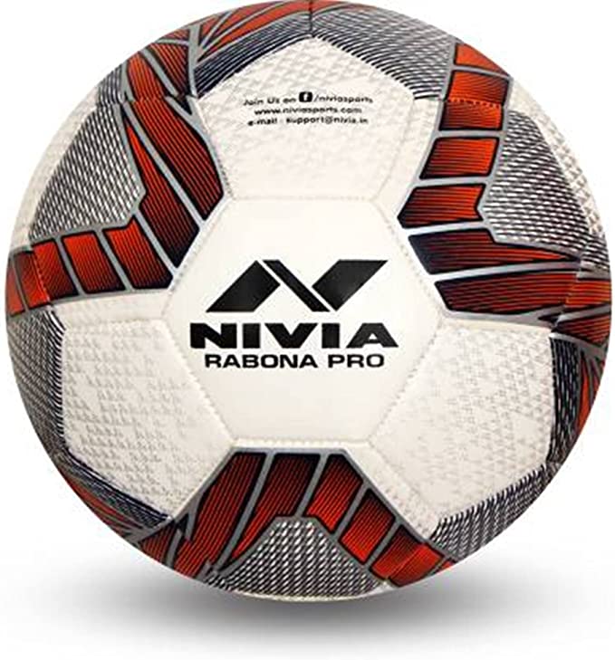 Nivia Unisex Youth NIVIA2269 Football, Orange/White, 4