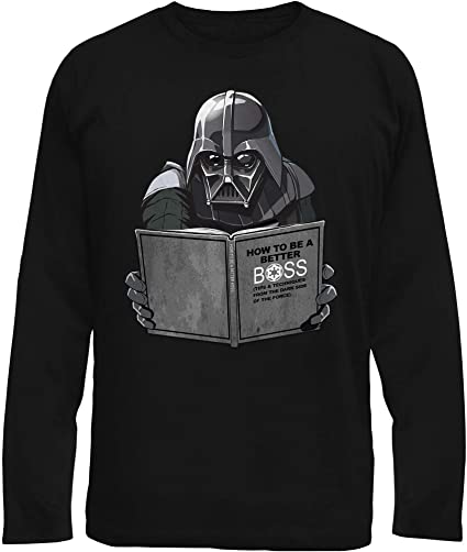 STAR WARS Darth Vader Dark Side Empire Funny Humor Pun Adult Men's Graphic Long Sleeve Shirt