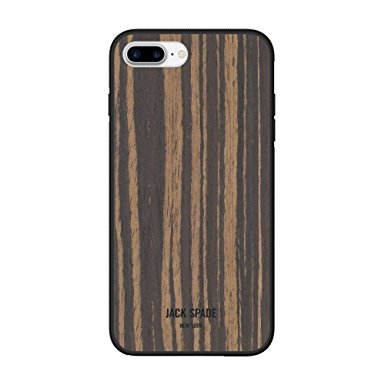 JACK SPADE Protective Wood Case for Apple iPhone 7 Plus - Wood Veneer Macassar Ebony