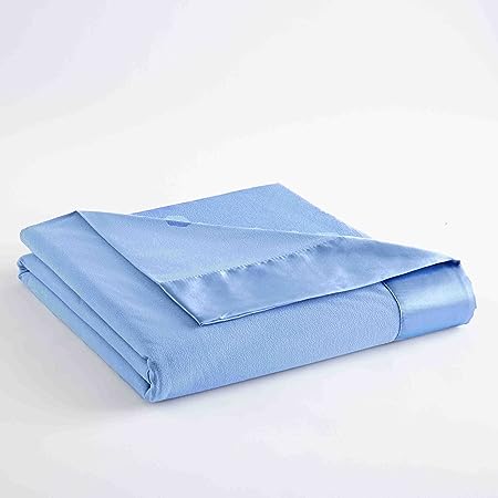 Shavel Home Products Micro Flannel King-Size All Seasons Lightweight Sheet Blanket, Machine Wash & Dry, No Pilling, 104Lx90W, Morning Glory