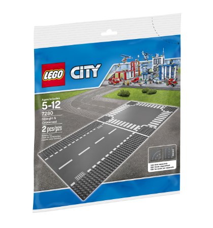 LEGO City Town Straight and Crossroad Plate 7280 Building Kit