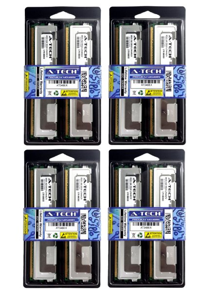 32GB Kit 8x4GB Fully Buffered Memory Ram for COMPAQ and HEWLETT PACKARD Servers and Workstations Compaq ProLiant BL20p G4 BL460c G5 BL480c 492327-B21 BL680c G5 449316-B21 DL140 G3 DL160 G5 DL180 DL360 DL380 G5 2 33GHz DL380 G5 3 20GHz G5 DL580 G5 ML150 G3 ML350 G5 ML370 G5 StorageWorks 400r All-in-One Hewlett Packard Workstation xw460c xw6400 xw6600 xw8400 xw8600 PC2-5300 DDR2 ECC FB DIMM Fully Buffered Server Memory