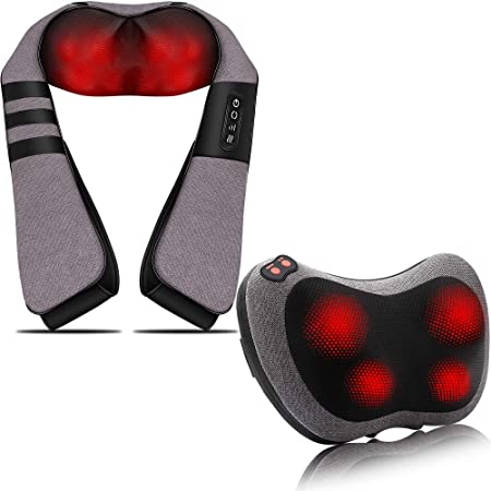 Papillon Back Massager with Heat,Shiatsu Back and Neck Massager with Deep Tissue Kneading,Electric Back Massage Pillow for Back,Neck,Shoulders,Legs, Foot,Body Muscle Pain Relief,Use at Home,Car,Office