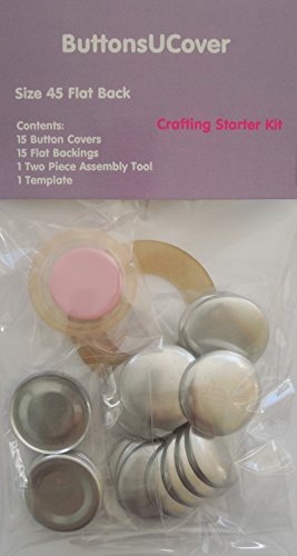 ButtonsUCover Cover Buttons Flat Back Crafter's Starter Kit Size 45