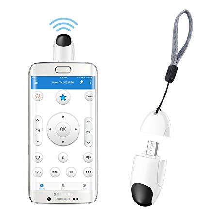 Mini Smart IR Remote Controller, MeGa Smart Home Adapt for Android Smart Phone with Micro USB Port for Air Conditioner/TV/ DVD Player/Fans/ Lights and more