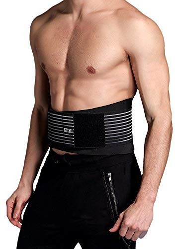 Cotill Lower Back Support Belt - Lumbar Support Brace for Pain Relief and Injury Prevention - Dual Adjustable Straps and Breathable Mesh Panels (XXL - Waist 110cm to 132cm)