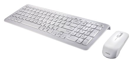 Perixx PERIDUO-710W, Wireless Keyboard & Mouse Combo Set, 15.32" x 5.59" x 0.98", White (10980)