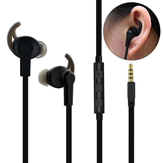 Earphones Sport Earbuds HYX In Ear Headphones Stereo with Microphone and Volume Control Noise Isolating Sweatproof Headphones Workout Earpods for Running Jogging Gym for iPhone iPod LG SONY