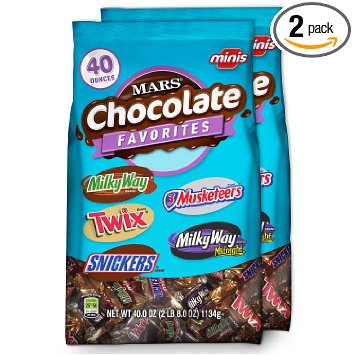MARS Chocolate Minis Size Candy Variety Mix 40-Ounce Bag (Pack of 2)