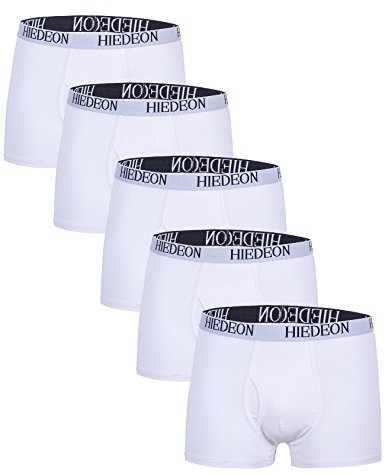 MIEDEON Men's 5 Pack Breathable Bamboo Boxer Briefs with Fly