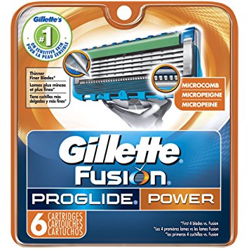 Gillette Fusion ProGlide Power Men's Razor Blade Refills, 6 Count